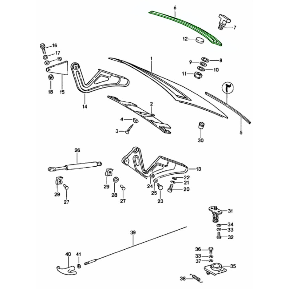 Gitter Heckspoiler Porsche 911 Turbo 3.3_2