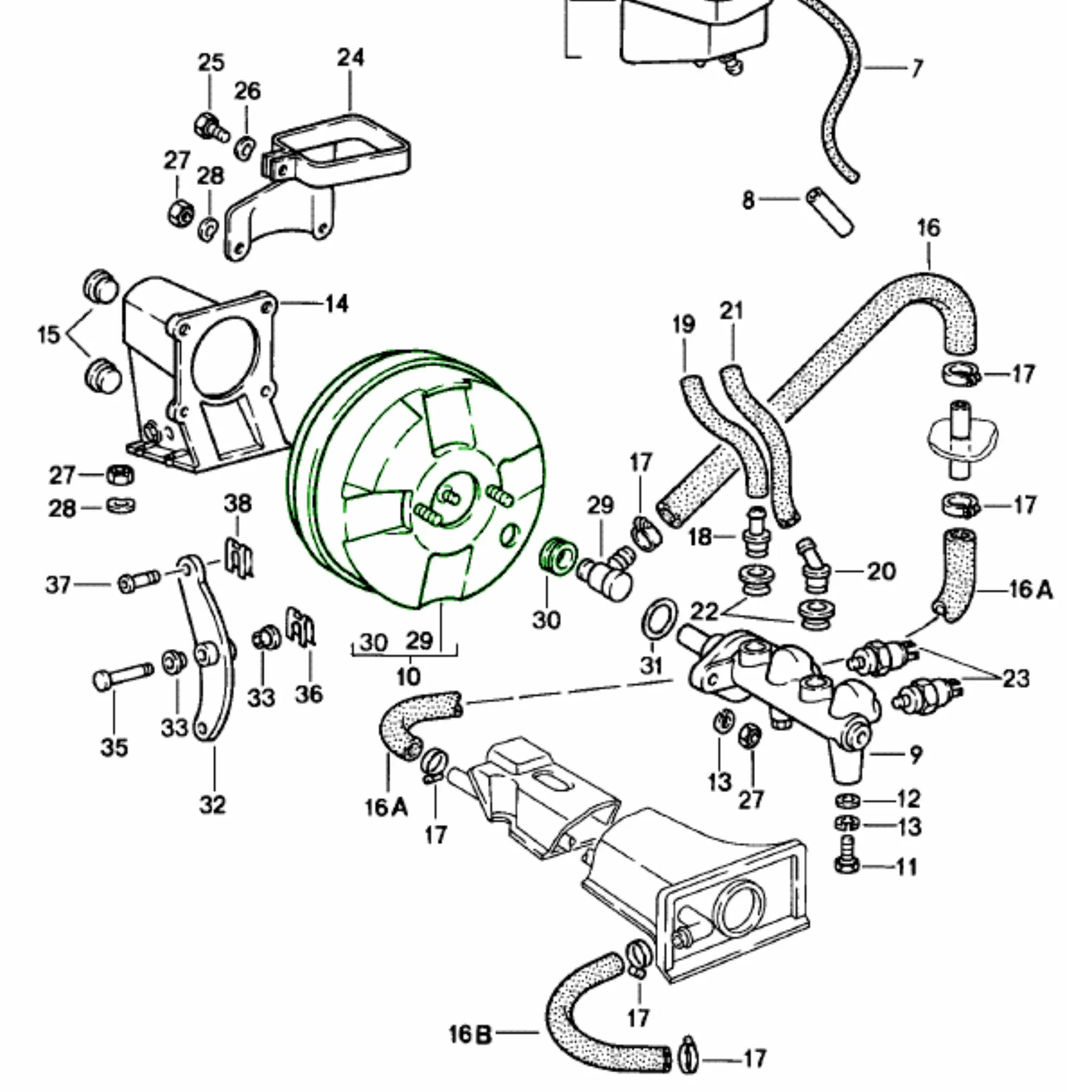 Bremskraftverstärker Porsche 911 SC Carrera Zubehör_2