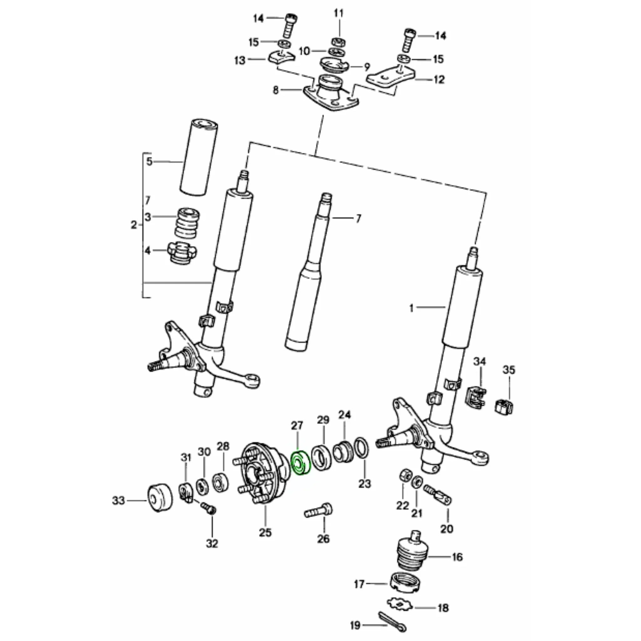 Kegelrollenlager Vorne Innen Porsche 911 Transaxle_2