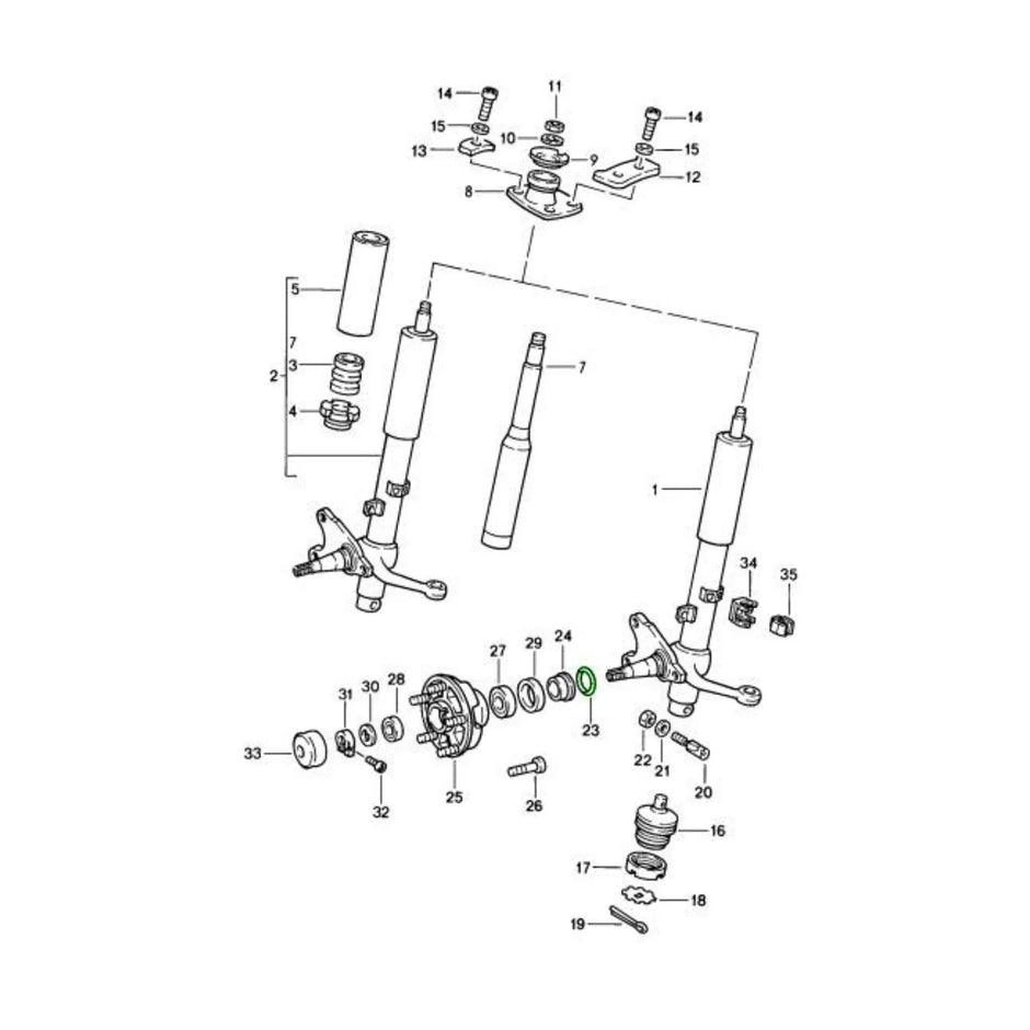 O-Ring Radlager Distanzring Original Porsche_2