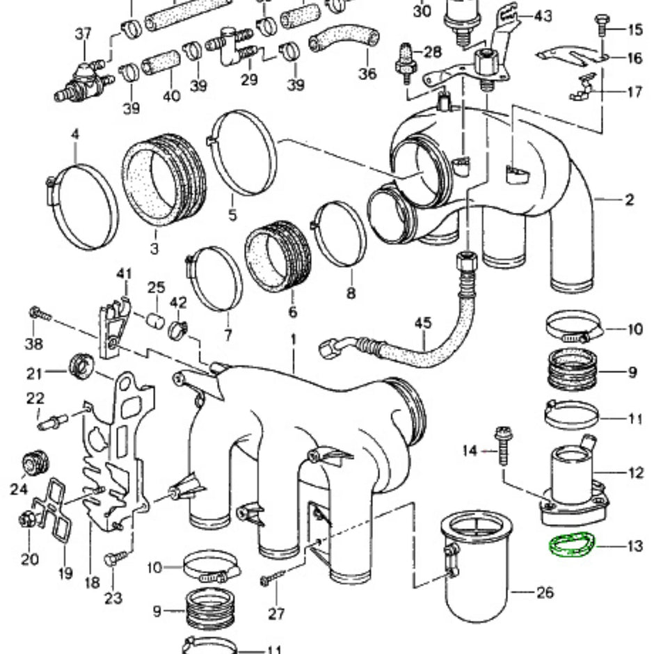 Dichtung Ansaugstutzen Porsche 964 993_2