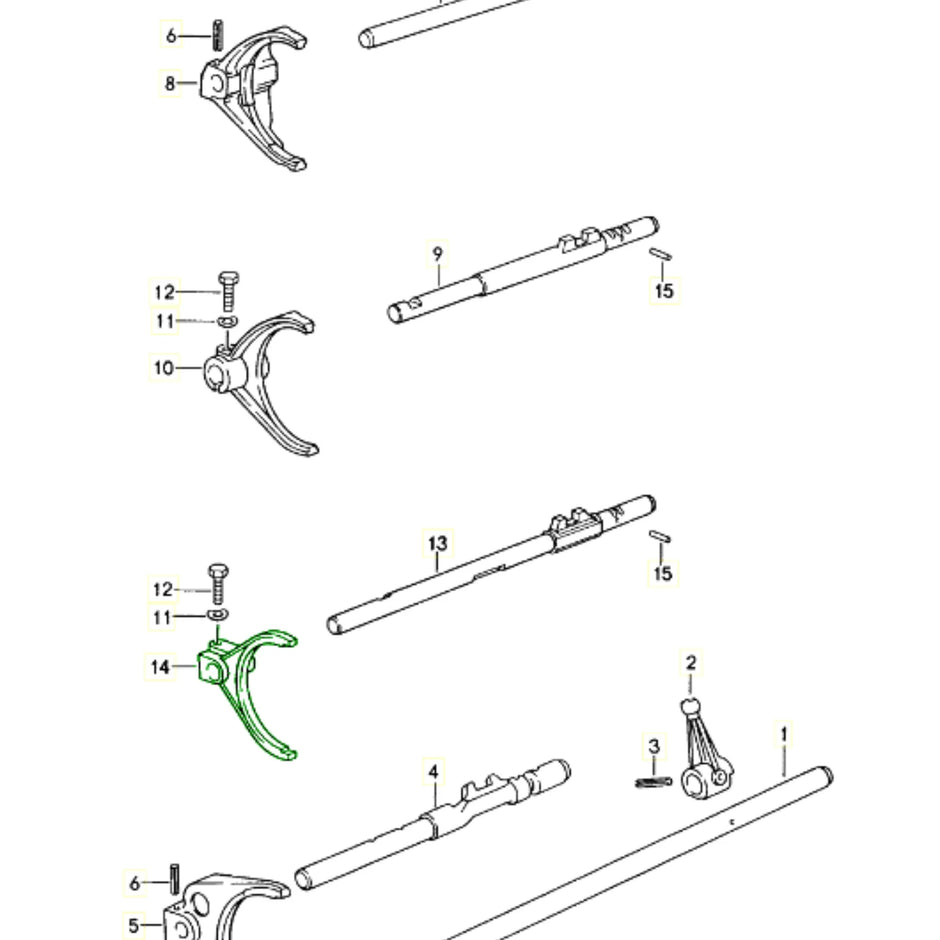 Schaltgabel Getriebe Porsche 911 G50 964 993_2