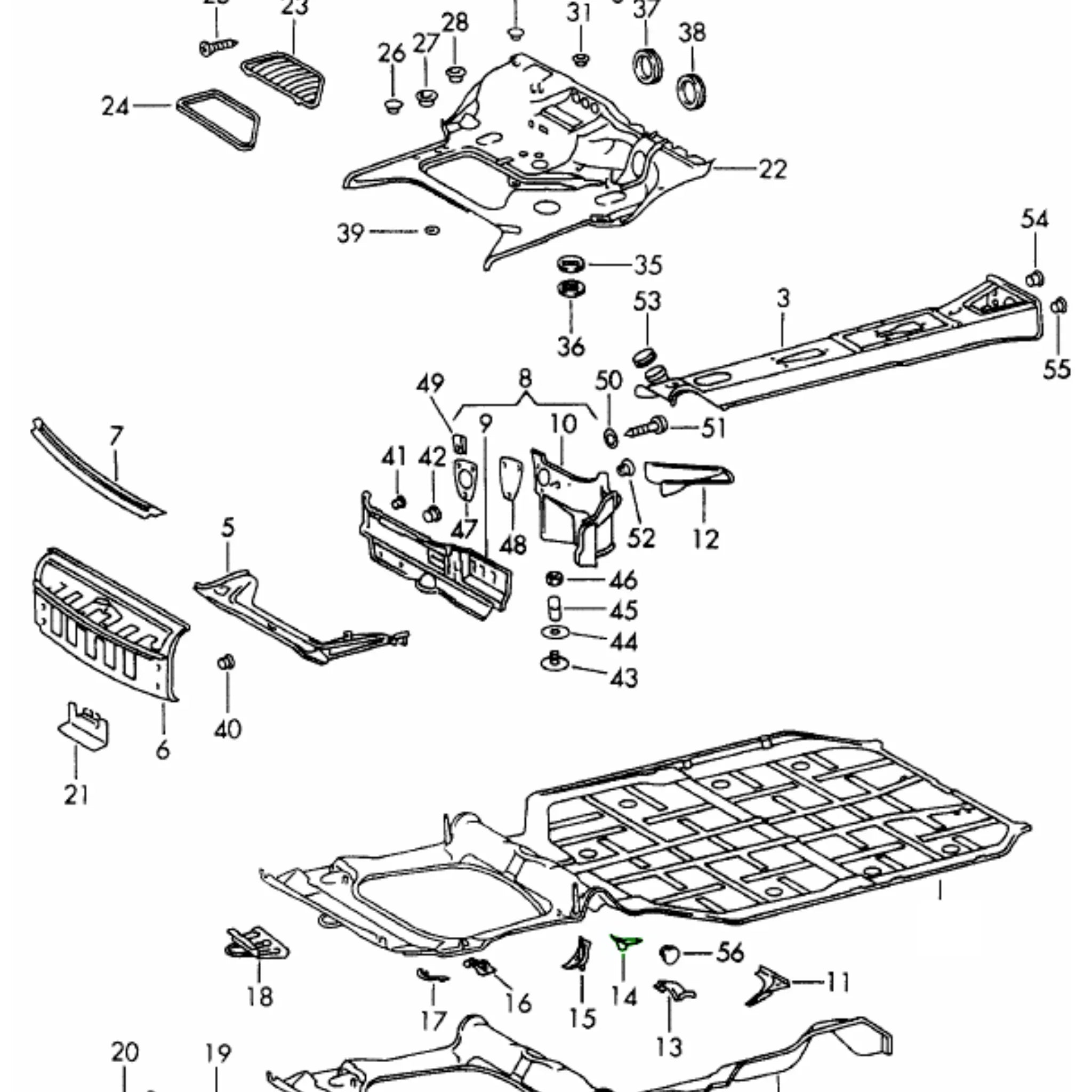 Lagerbock Pedalerie Porsche 911 F-Modell_2