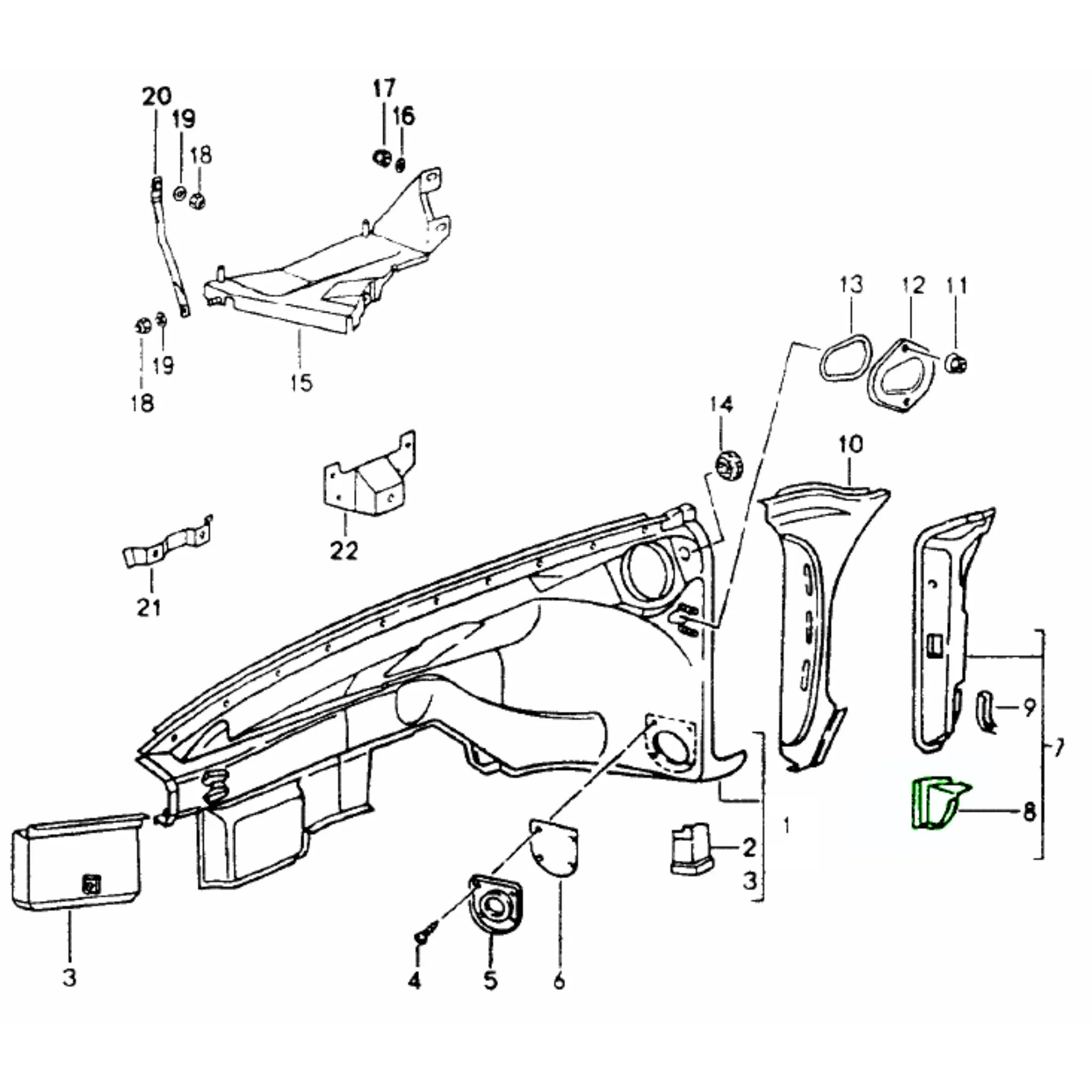 Reparaturblech Türscharniersäule Original Porsche_2