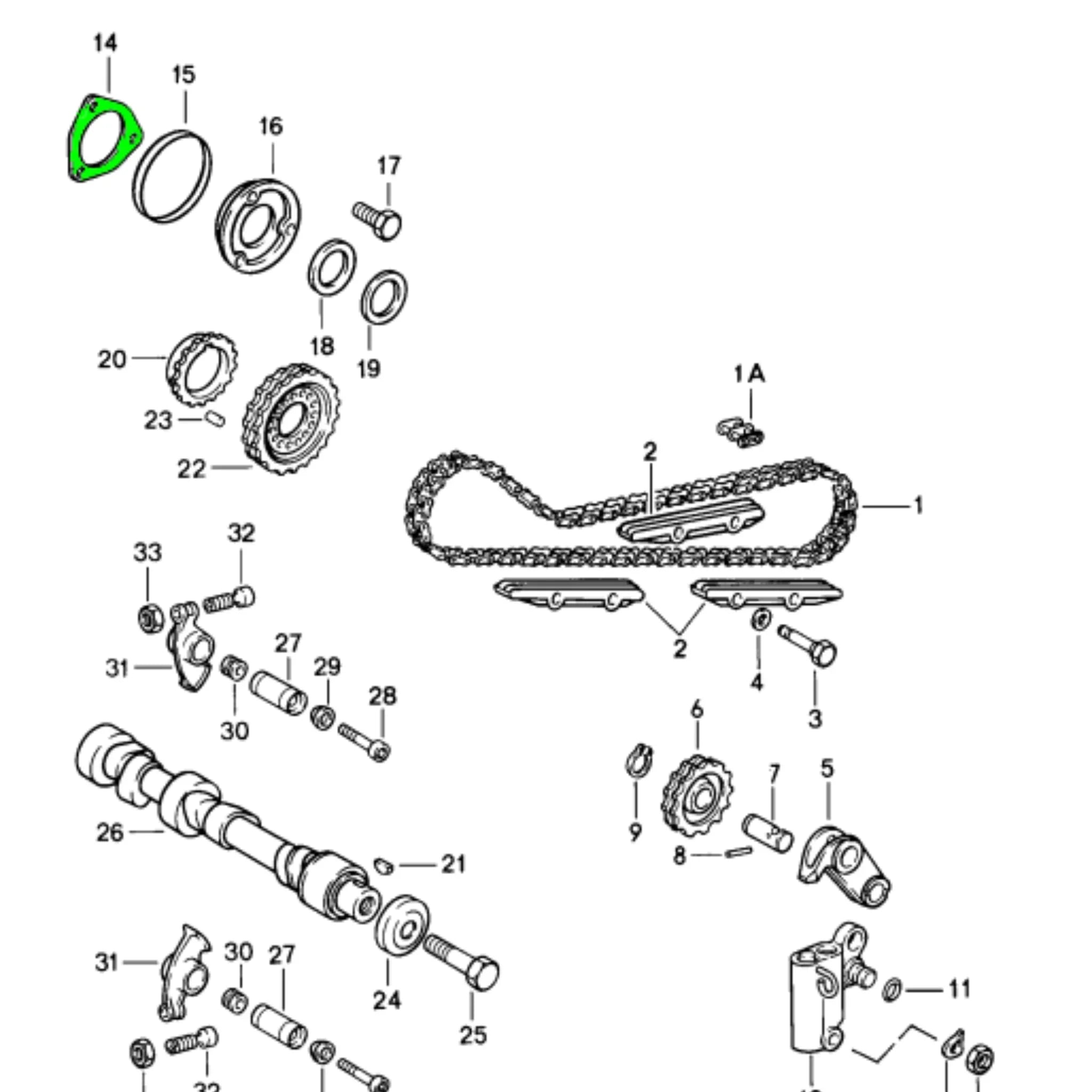 Nockenwellen Flanschdichtung Porsche 911 964_2