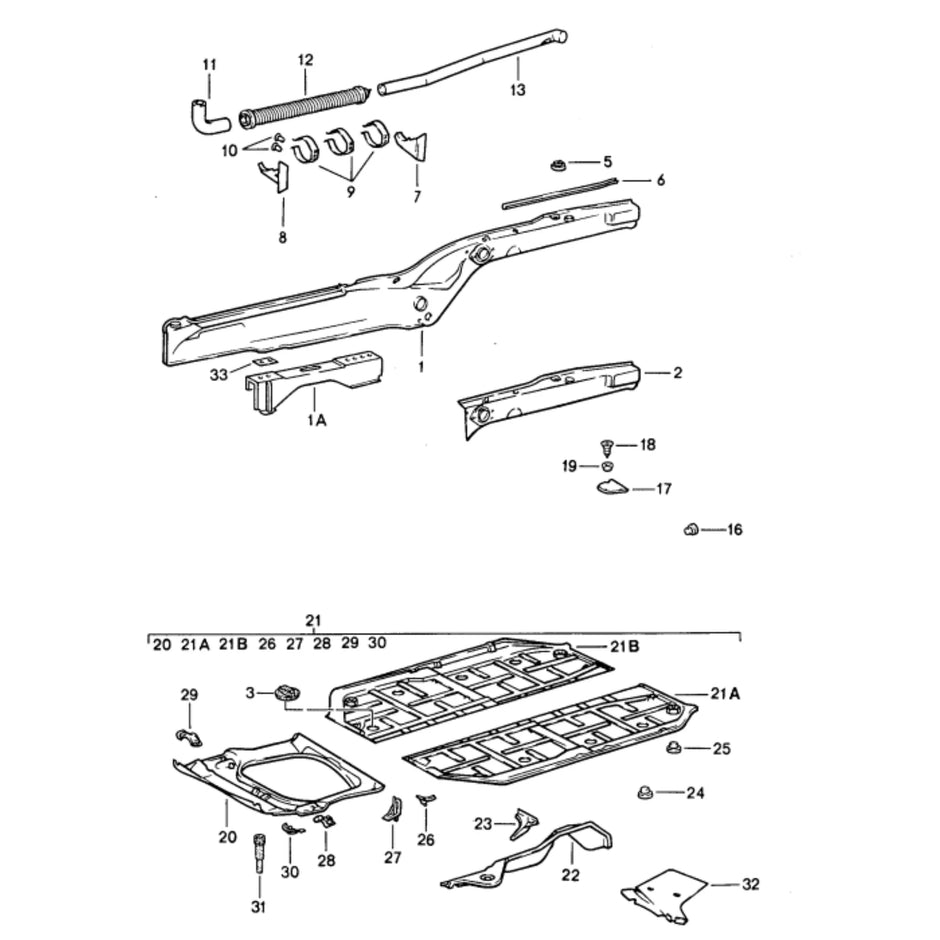 Batterieträger Blech Porsche 911 G-Modell_2