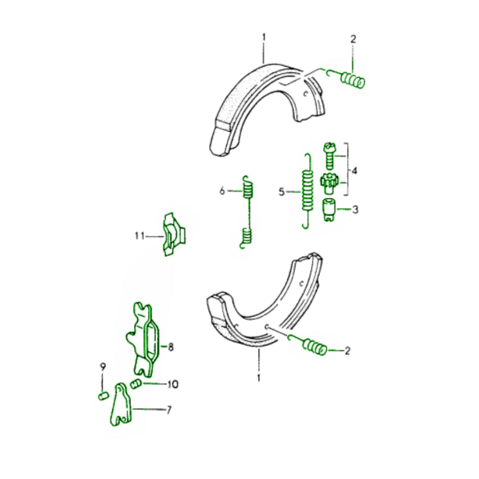 Handbremsbacken Federn Satz Porsche 964 993_2