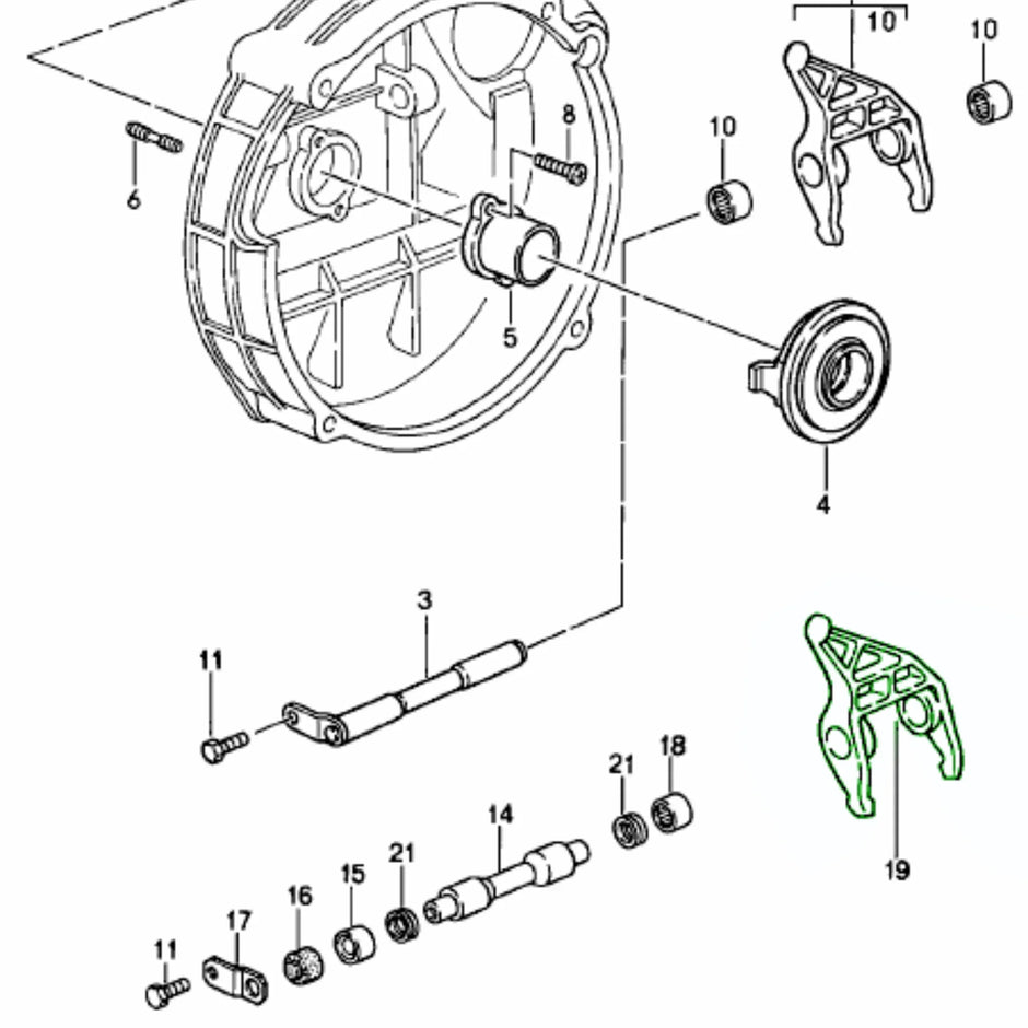 Ausrückgabel Kupplung Porsche 964 993 GT3_2