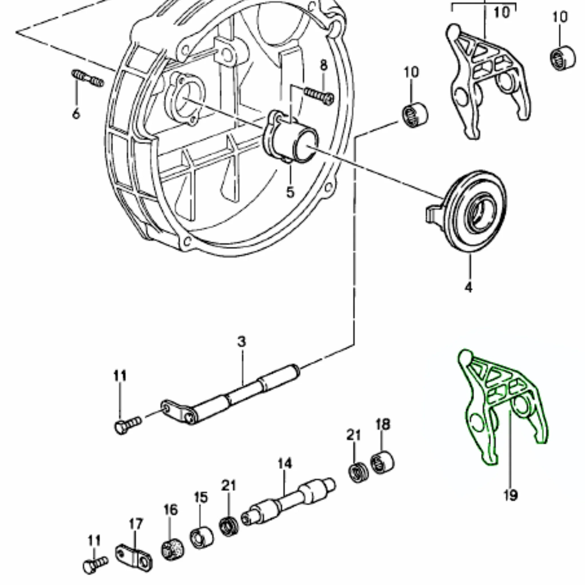 Ausrückgabel Kupplung Porsche 964 993 GT3_2