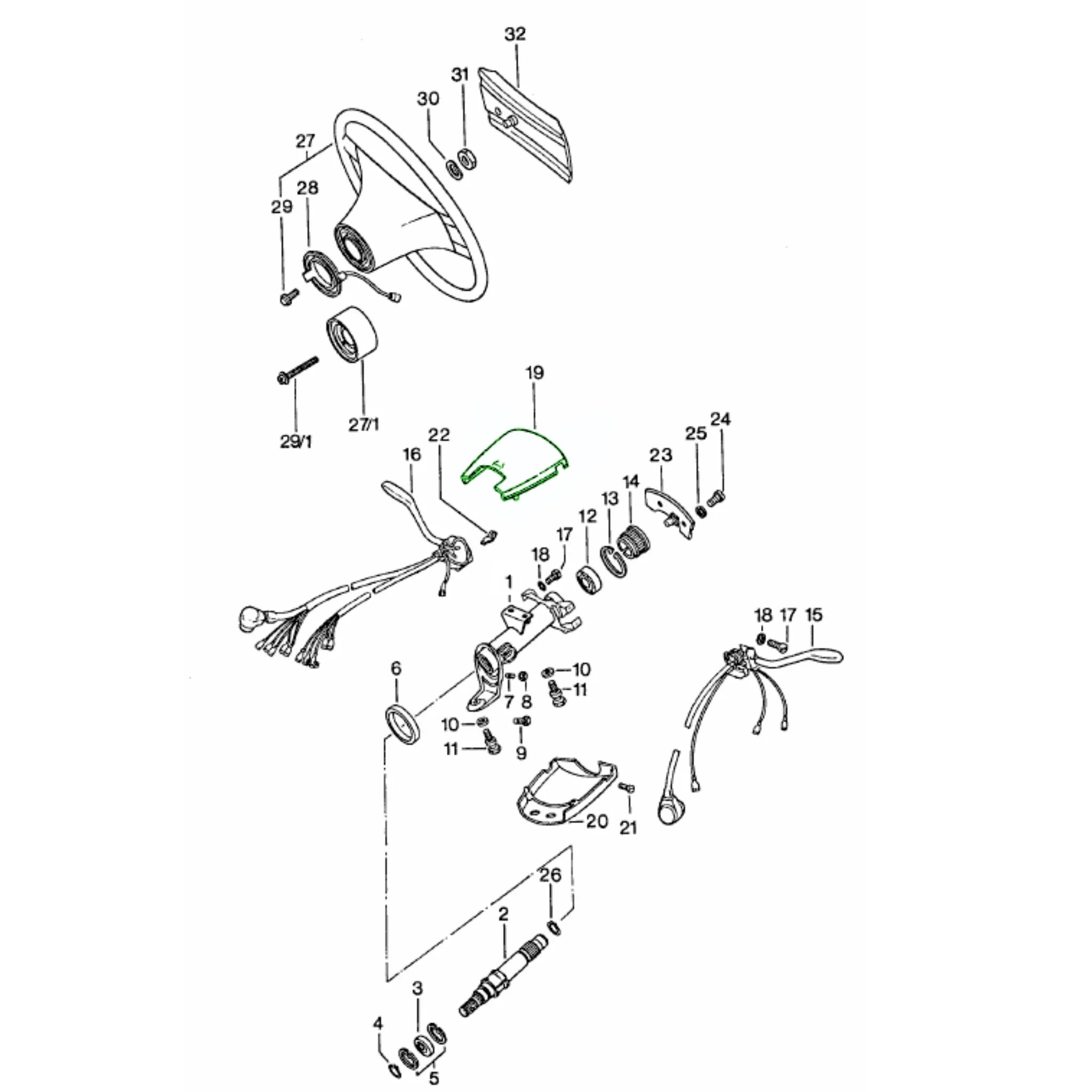 Lenksäulenverkleidung Oben Porsche 911 G-Modell_2
