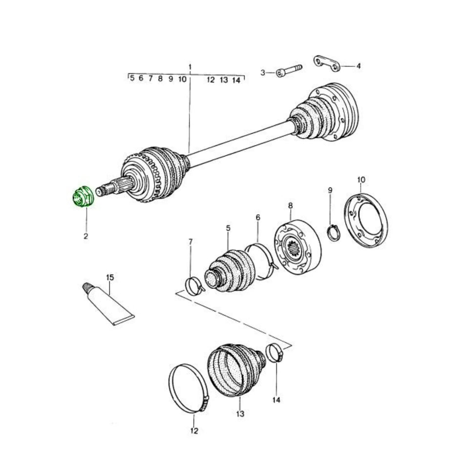 Achsmutter M22 Porsche 964 993_2