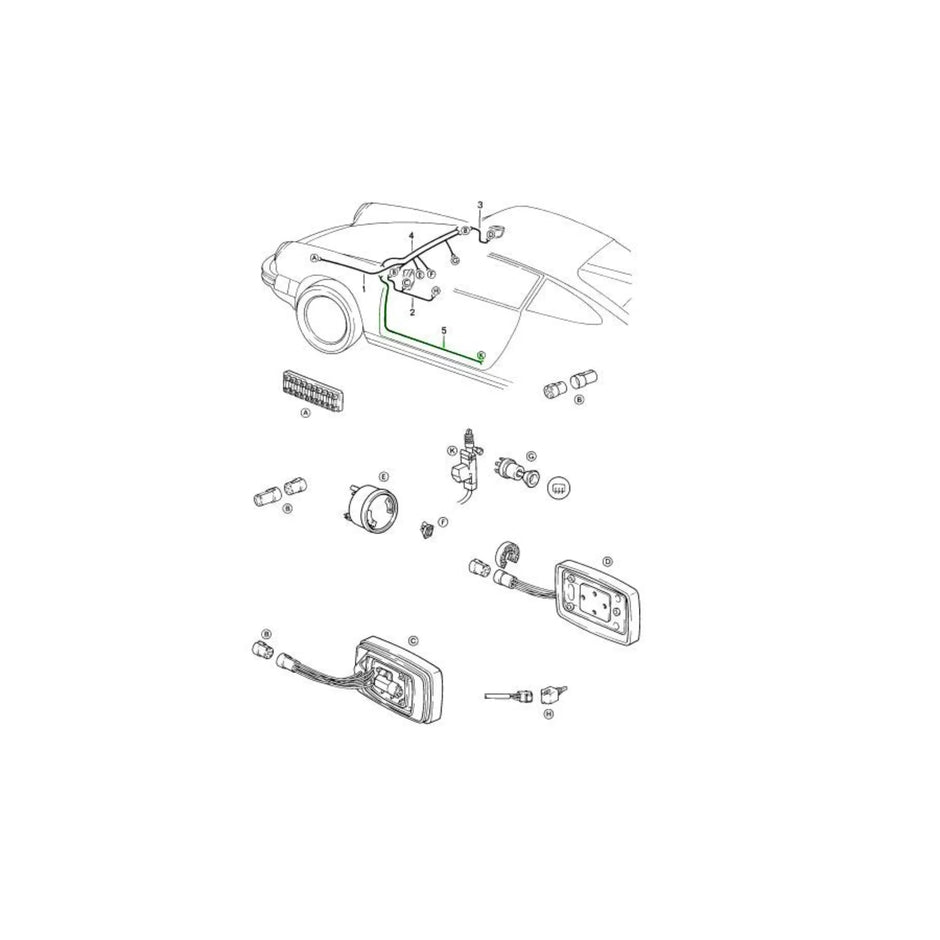 Kabelbaum Zentralverriegelung Porsche 911 Carrera_2