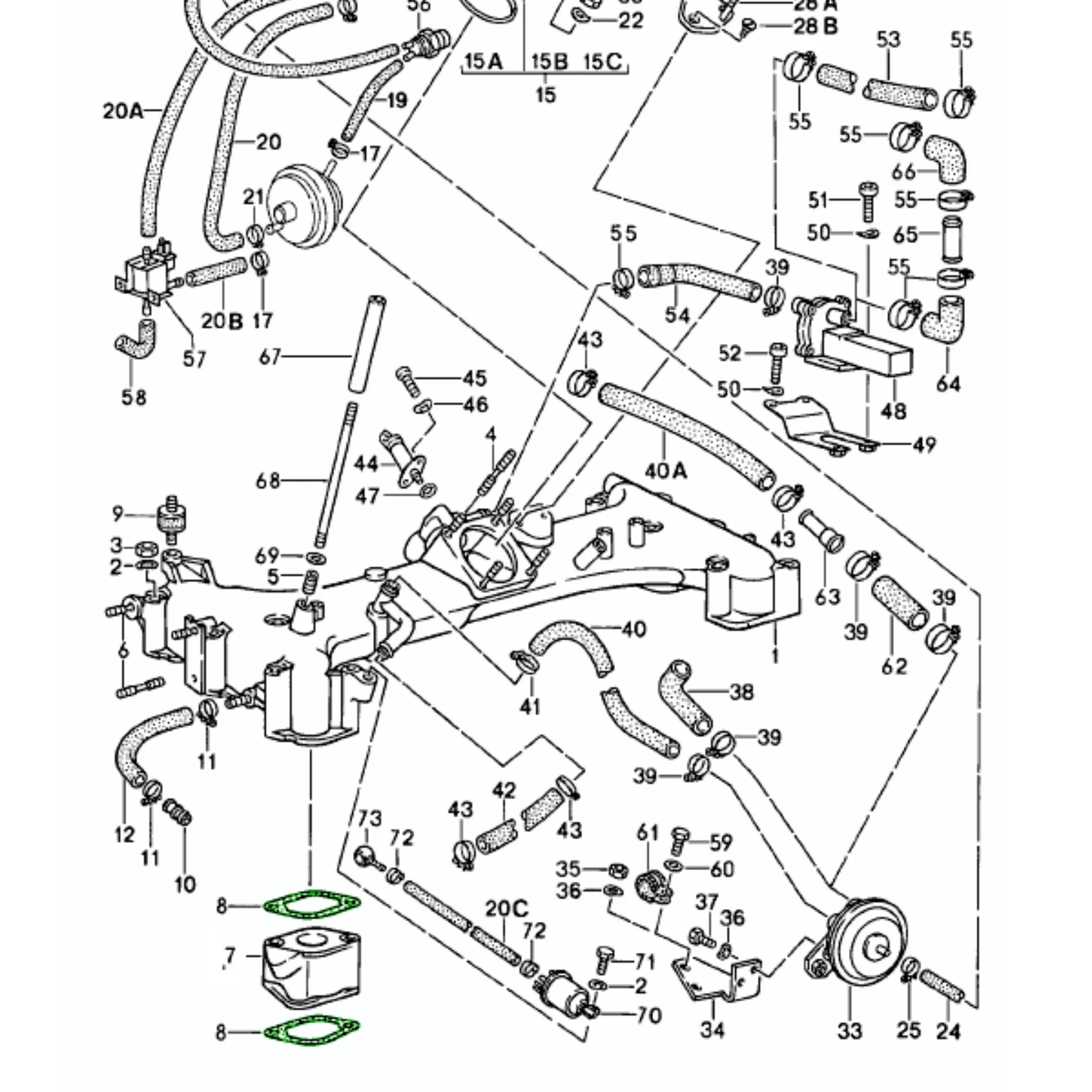 Flanschdichtung Ansaugkrümmer Porsche Turbo_2