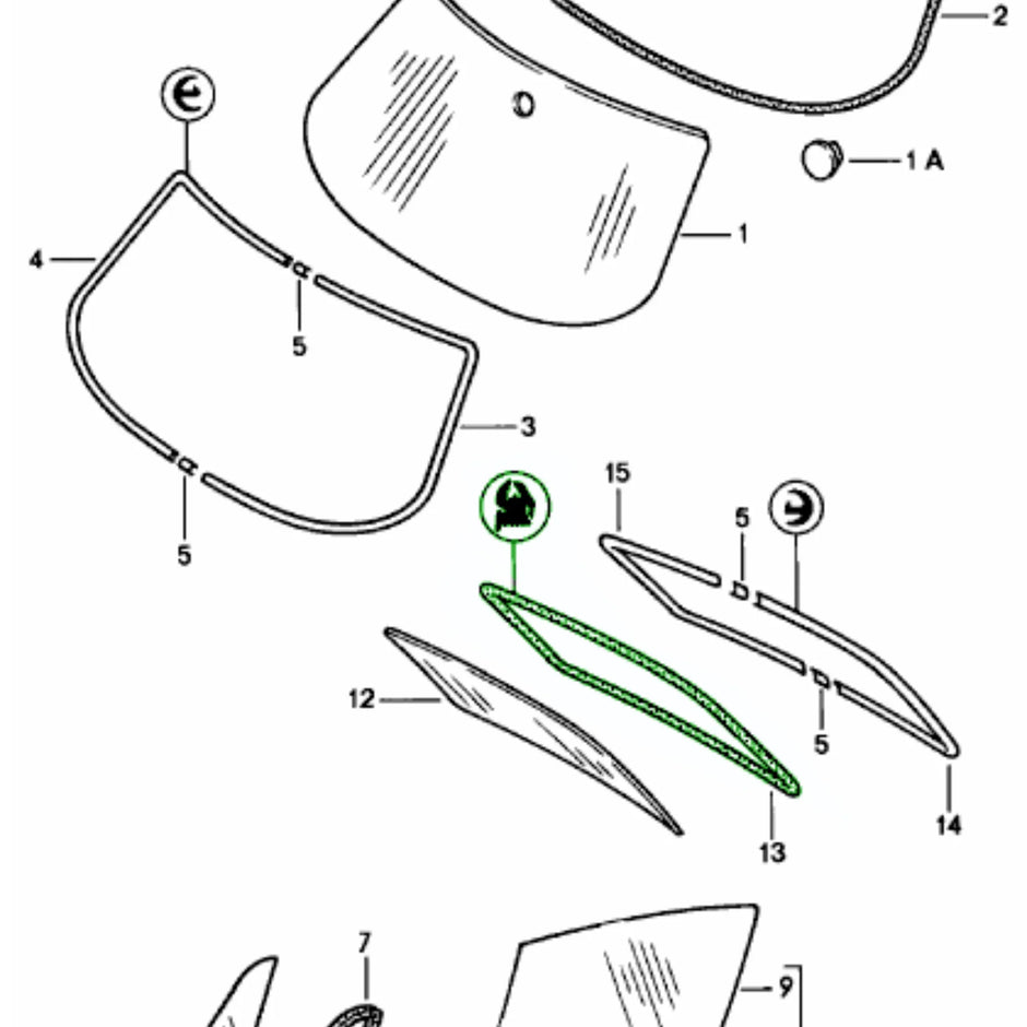 Heckscheibendichtung Original Porsche 911 Coupé_2