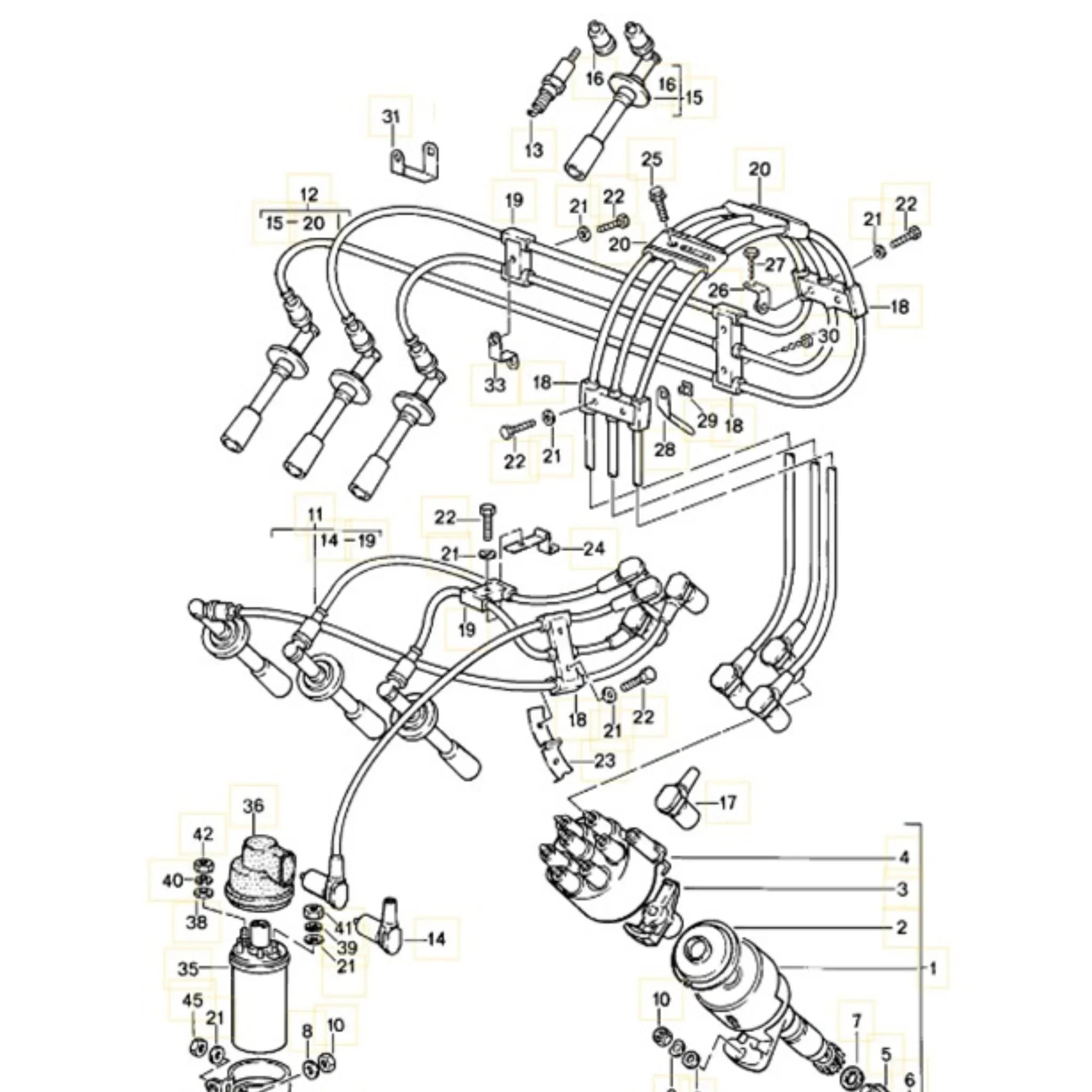Zündkabelsatz Beru Porsche 911 3.2 Carrera_2