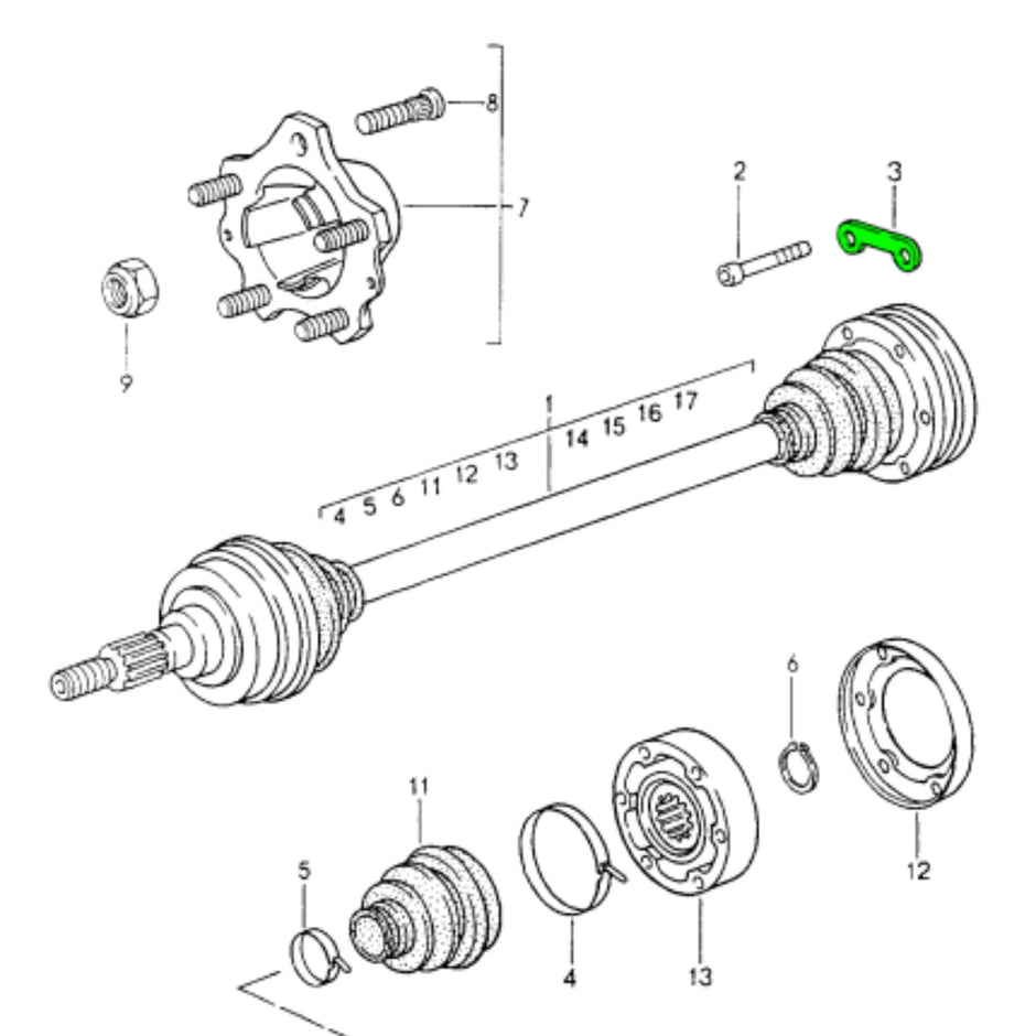 Sicherungsscheibe Antriebswelle Porsche 911 964_2
