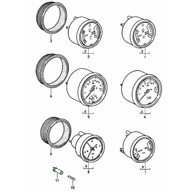 Lampenfassung Instrumente Original Porsche 911_2