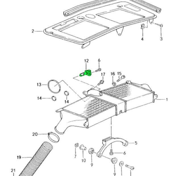 Ladeluftkühler Temperatursensor Porsche 993 Turbo_2