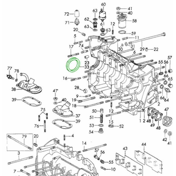 Wellendichtring Kurbelwelle Hinten Original Porsche_2