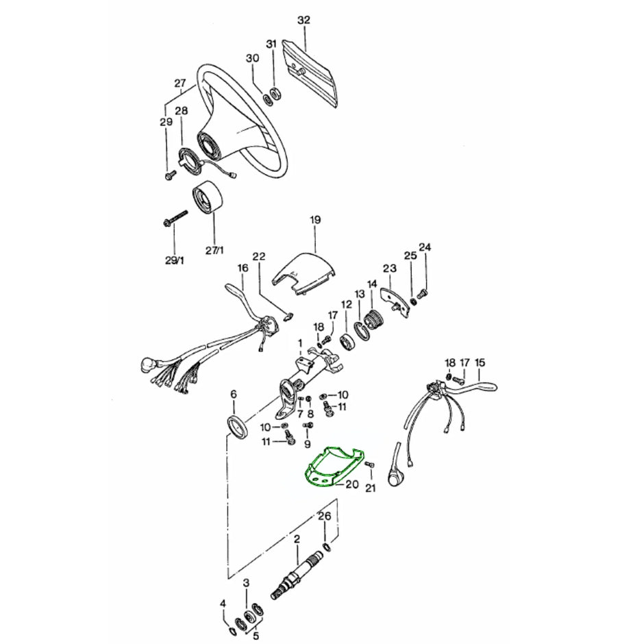 Lenksäulenverkleidung Unten Porsche 911 G-Modell_2