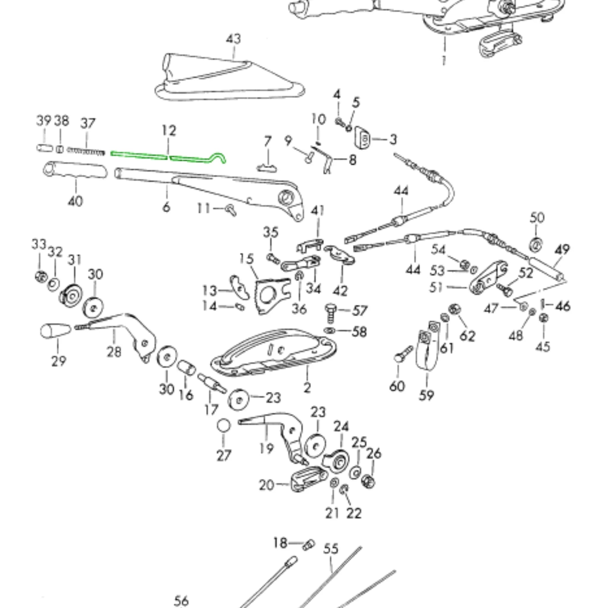Interne Druckstange Handbremse Original Porsche_2