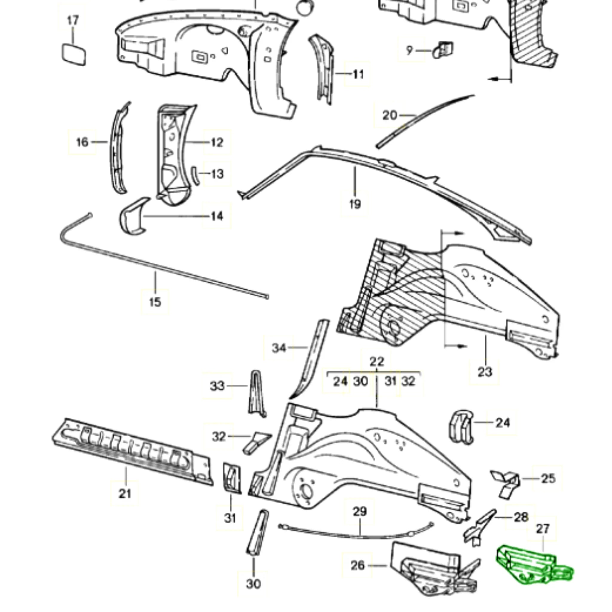 Halterung Heckstoßstange Porsche 911 G-Modell_2