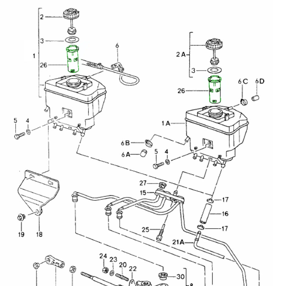Buchse Bremsflüssigkeitsbehälter Original Porsche_2
