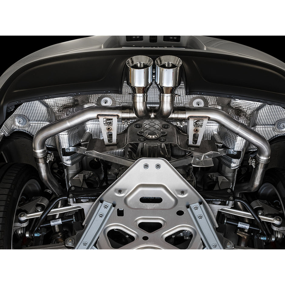 AWE Track Edition Auspuffanlage mit silbernen Spitzen – Porsche 718 Boxster / Cayman