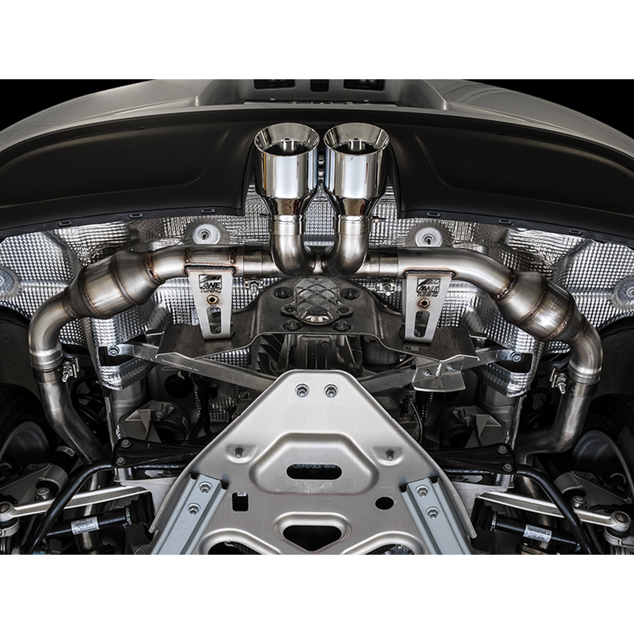 AWE Touring Edition Auspuffanlage mit silbernen Spitzen – Porsche 718 Boxster / Cayman