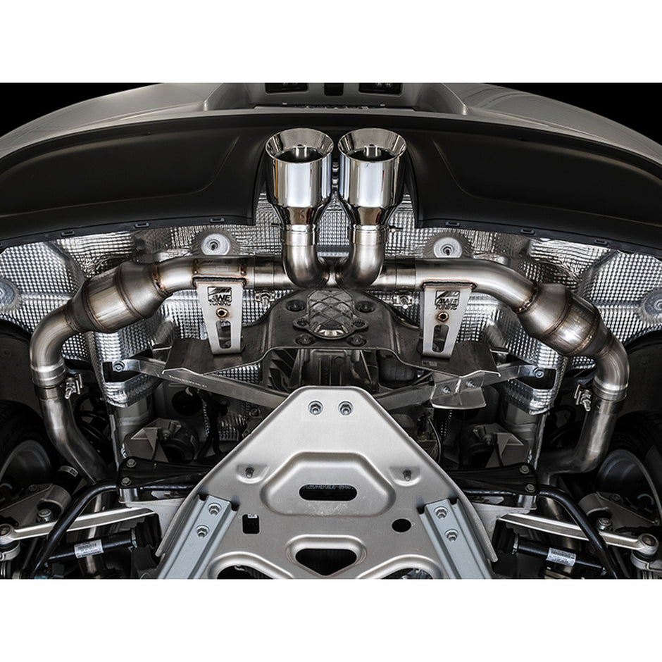 AWE Touring Edition Auspuffanlage mit silbernen Spitzen – Porsche 718 Boxster / Cayman