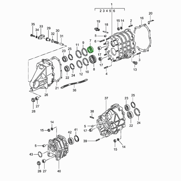Main Shaft Bearing. Porsche 993 / 997 Turbo / GT3