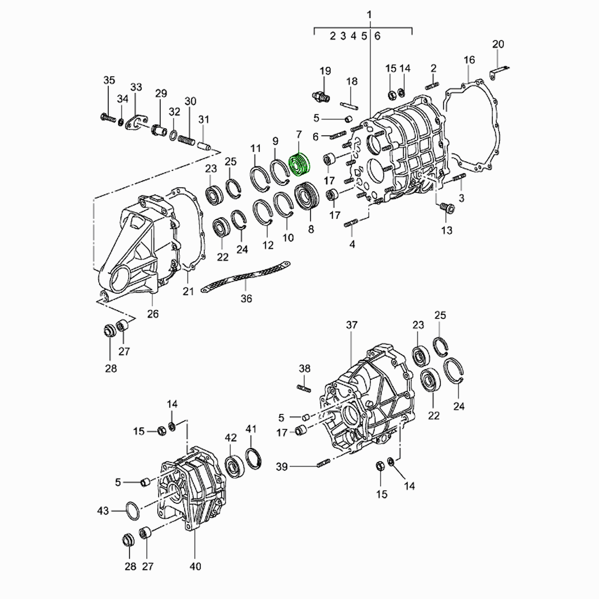 Main Shaft Bearing. Porsche 993 / 997 Turbo / GT3 - OEM / Original Equipment Manufacturer Quality