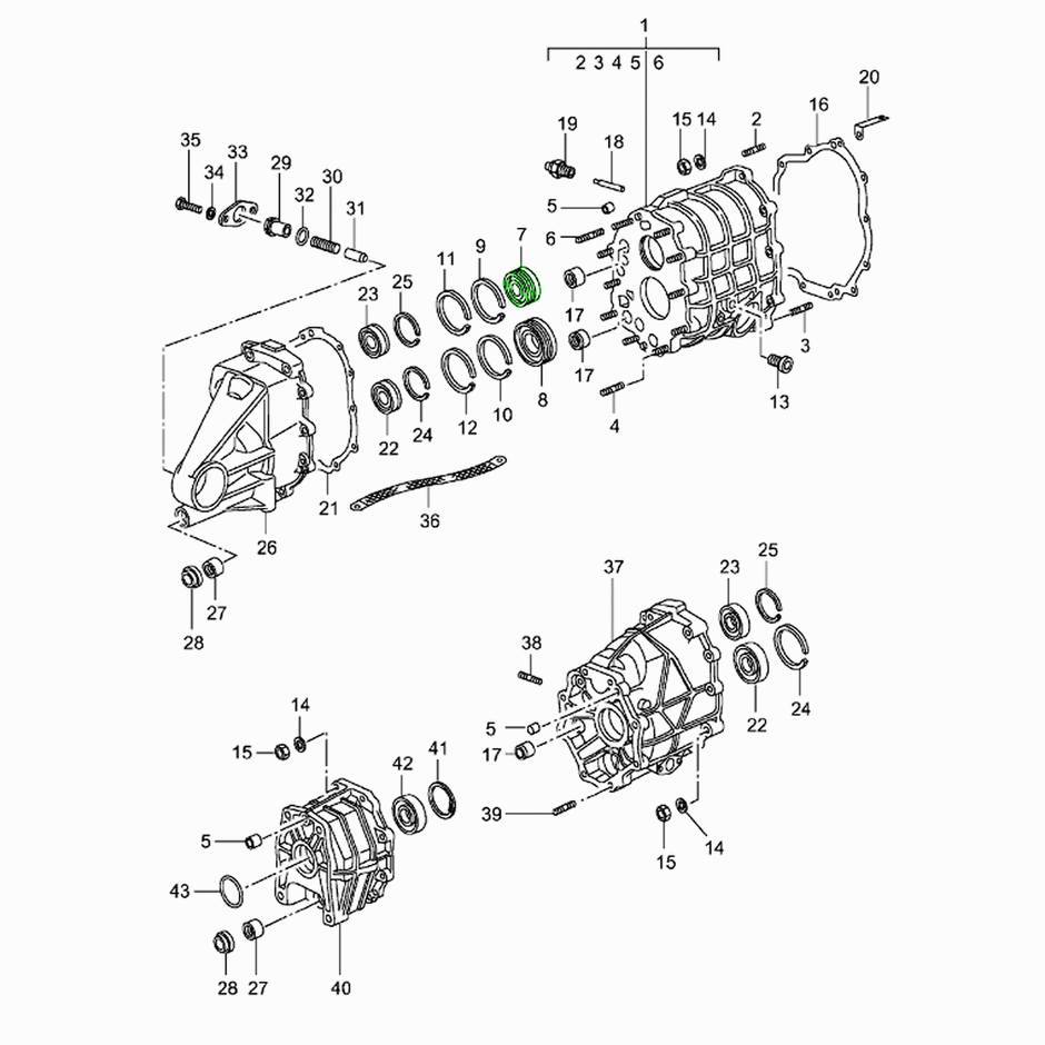 Main Shaft Bearing. Porsche 993 / 997 Turbo / GT3 - OEM / Original Equipment Manufacturer Quality
