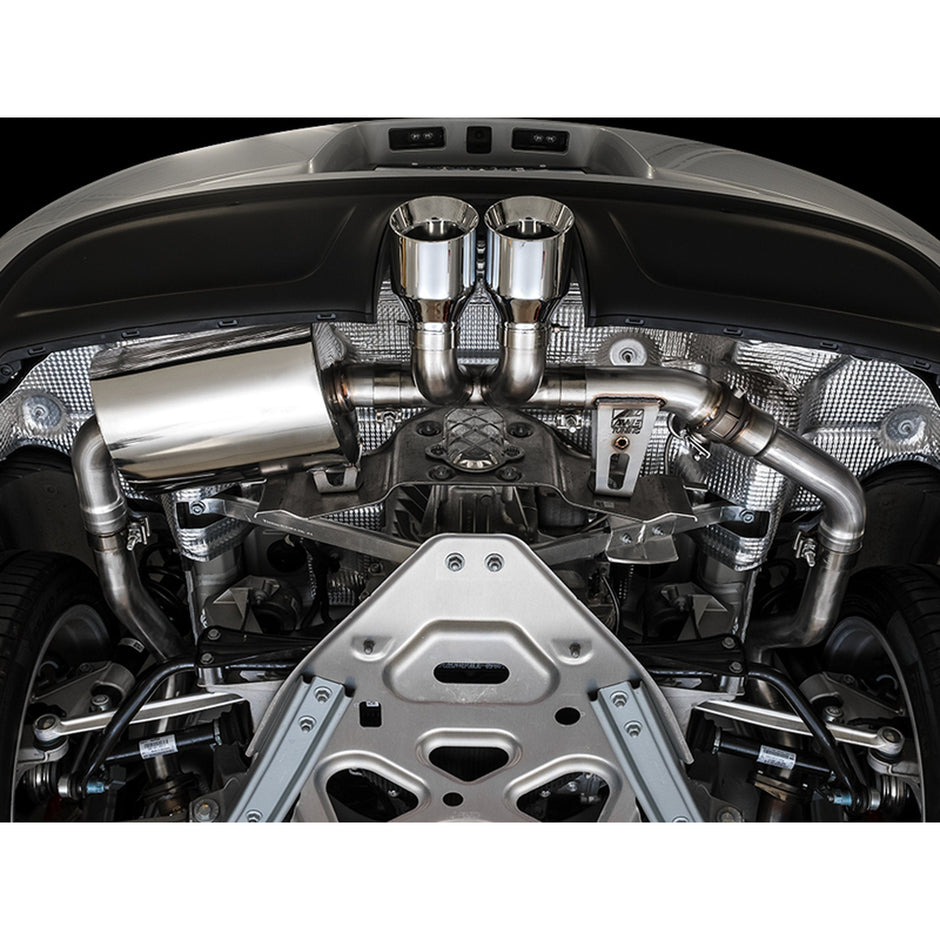 AWE SwitchPath™ Auspuffanlage mit silbernen Spitzen – Porsche 718 Boxster / Cayman
