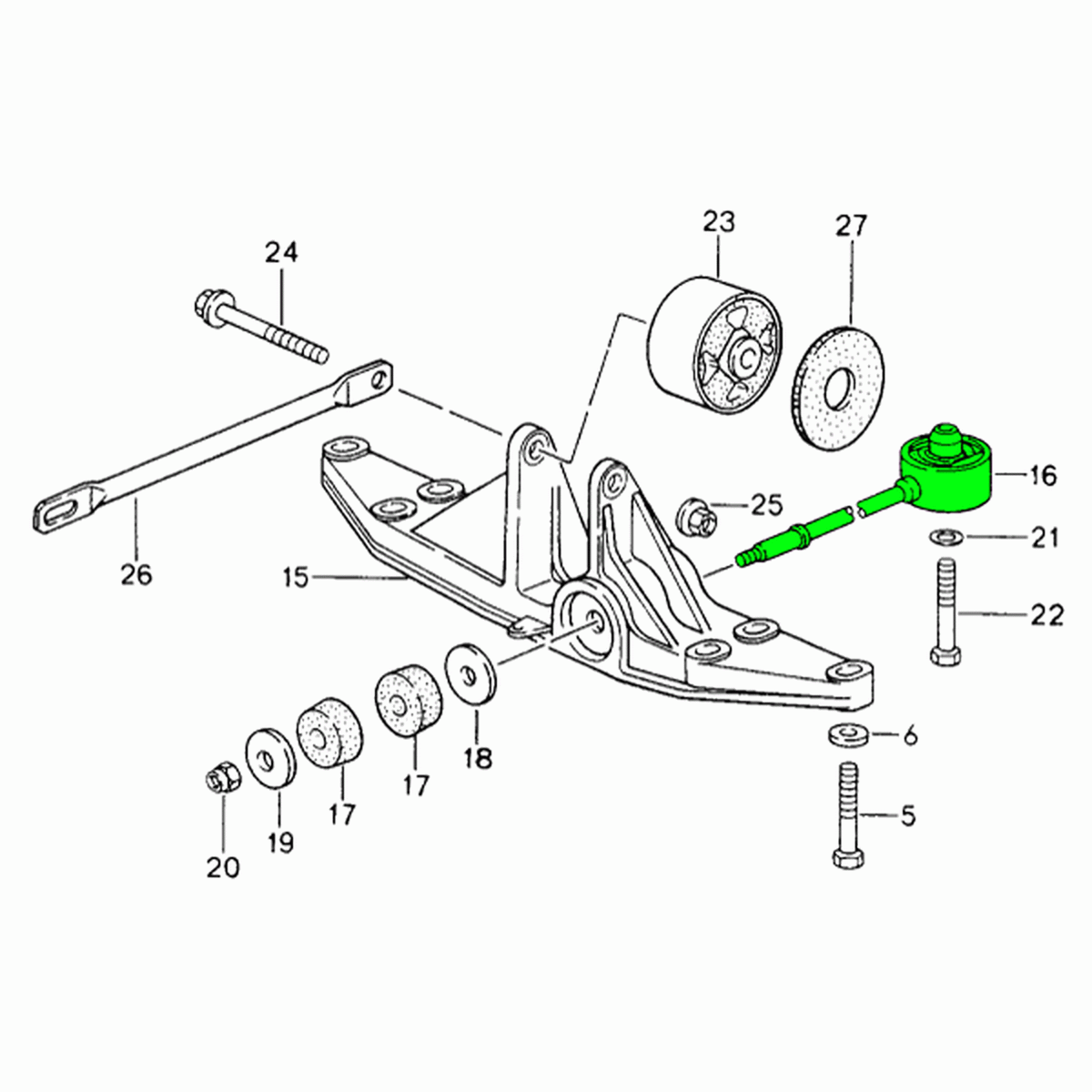 Transmission Mount | Porsche 964 C2 / 993 C2 | Porsche Original
