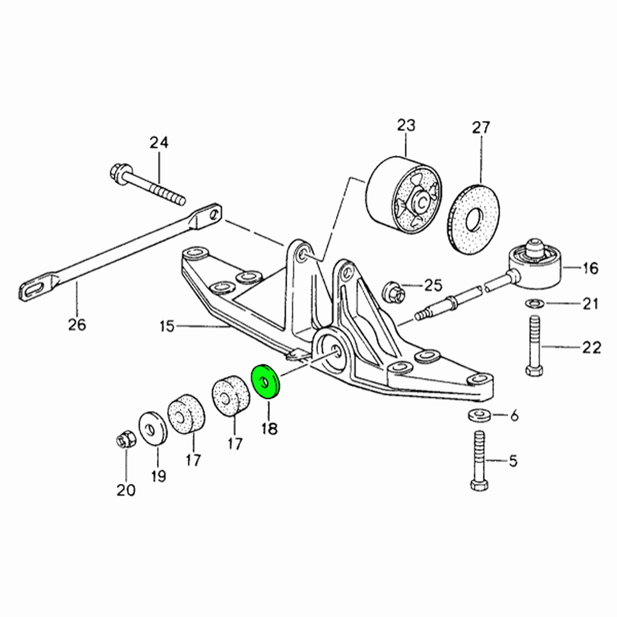 Washer Gearbox Mount | Porsche 964 / 993 | Porsche Original