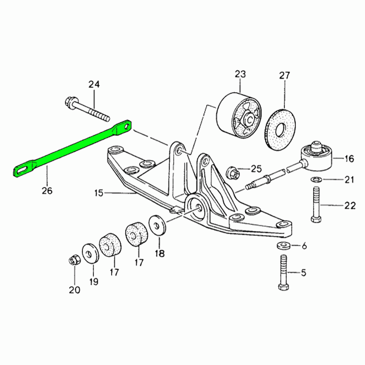 Strut Gearbox Mount | Porsche 964 / 993 | Porsche Original