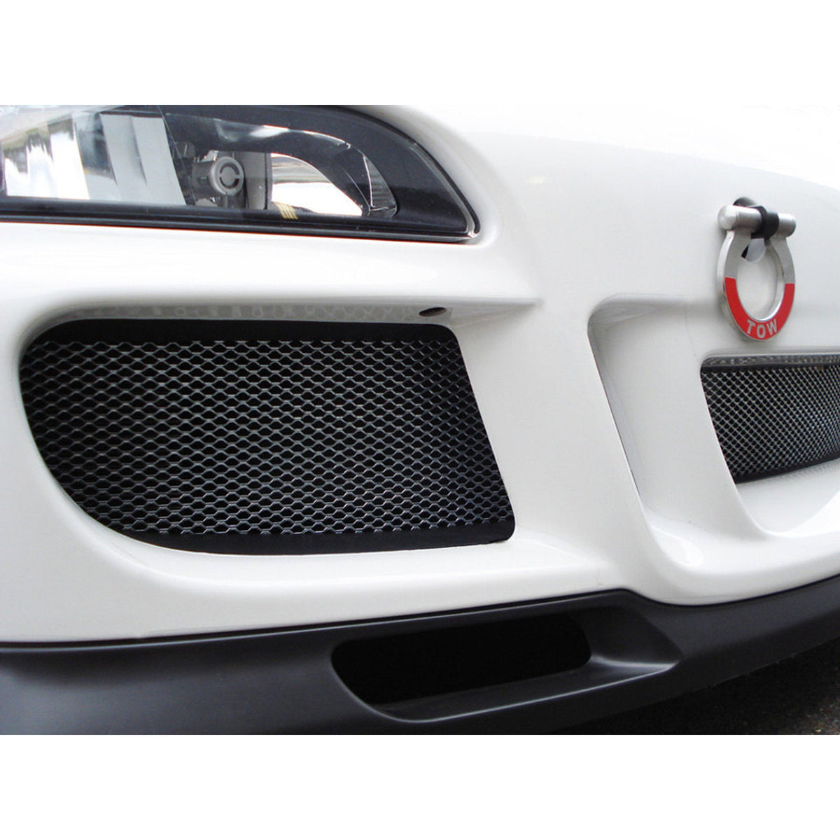 Rennline Frontstoßstangen-Grillkit aus Drahtgeflecht. Porsche 997 Turbo 05-09