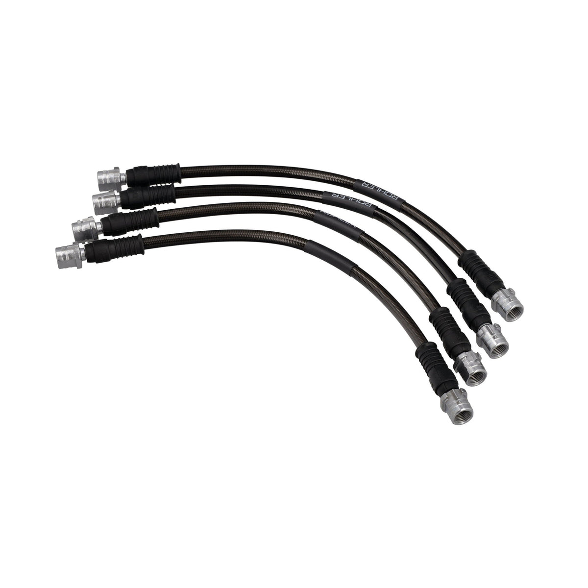 Stainless Steel Braided Brake Hoses (4-piece set) Front & Rear Porsche 987 / 981 / 718 Boxster and Cayman – OEM / Original Equipment Quality