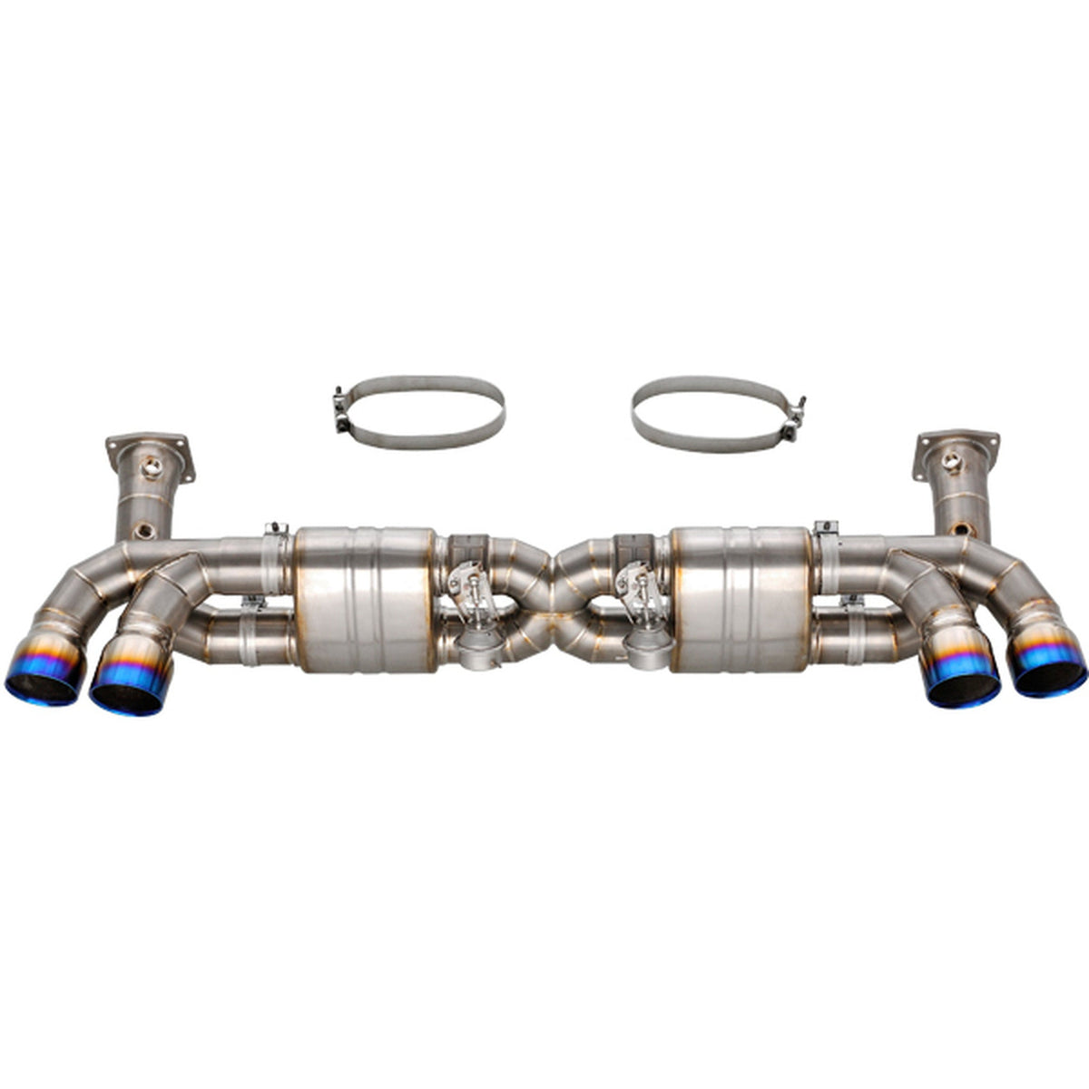 Titan-Auspuff VALVETRONIC-System mit Titanspitzen für Porsche 991.1 Turbo - DesignTek