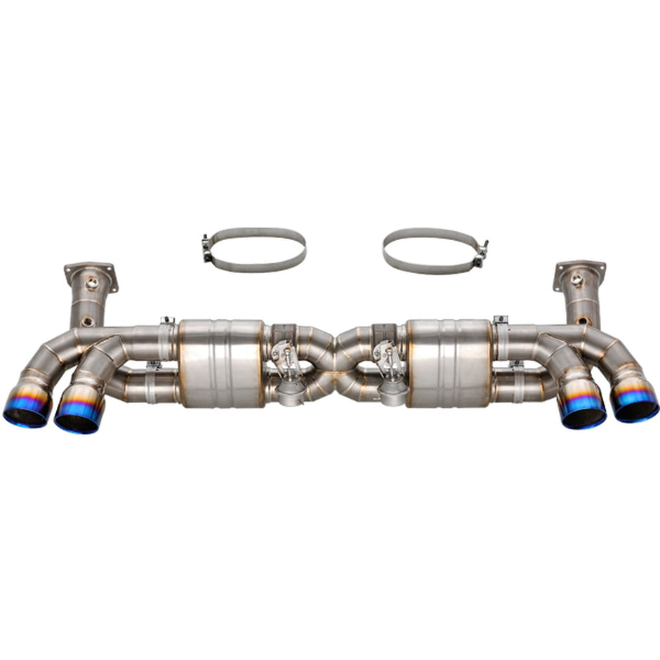 Titanium Exhaust VALVETRONIC System with Titanium Tips for Porsche 991.1 Turbo - DesignTek