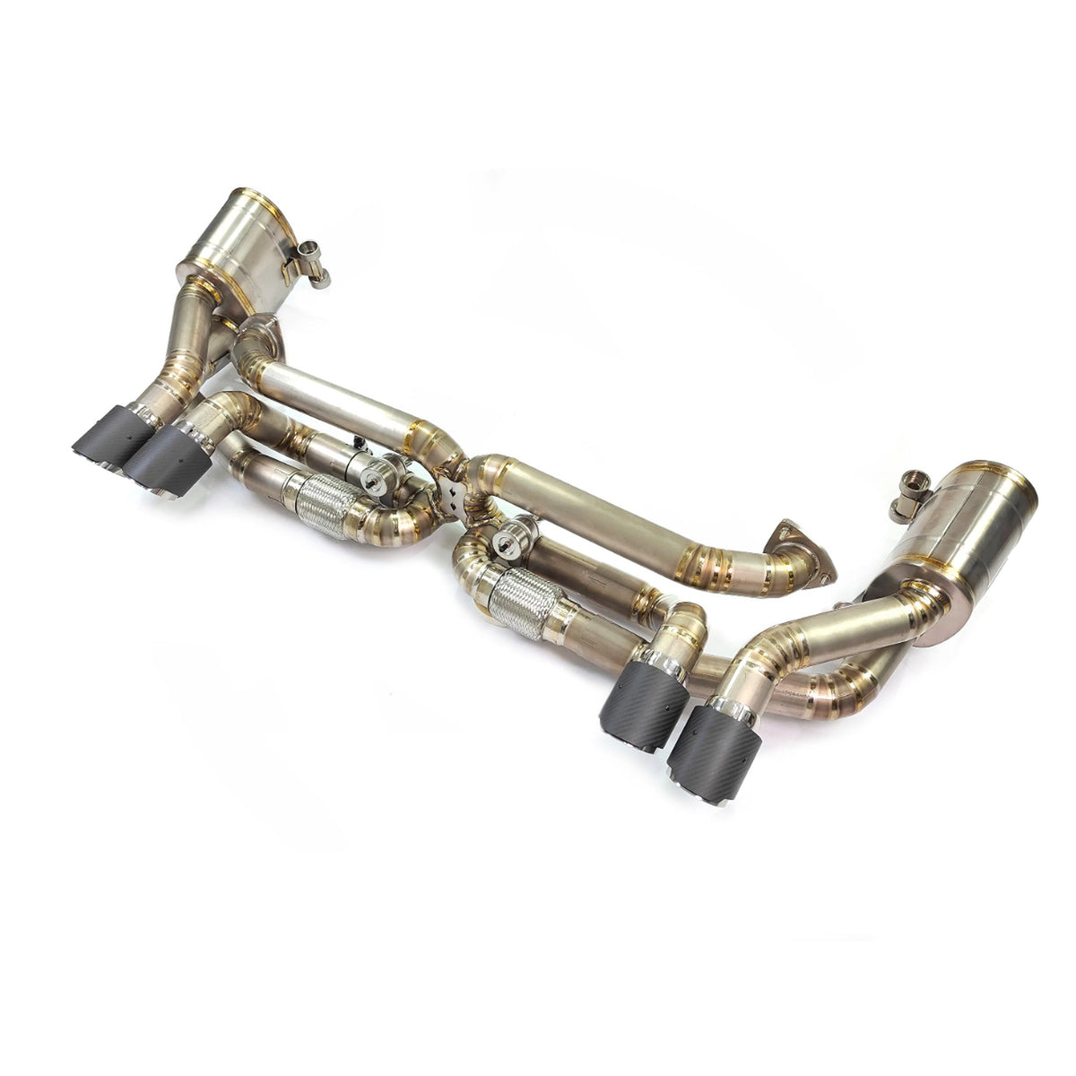 Muffler / Sports Racing Exhaust System with Switchable Function in Titan DesignTek. Porsche 991.1