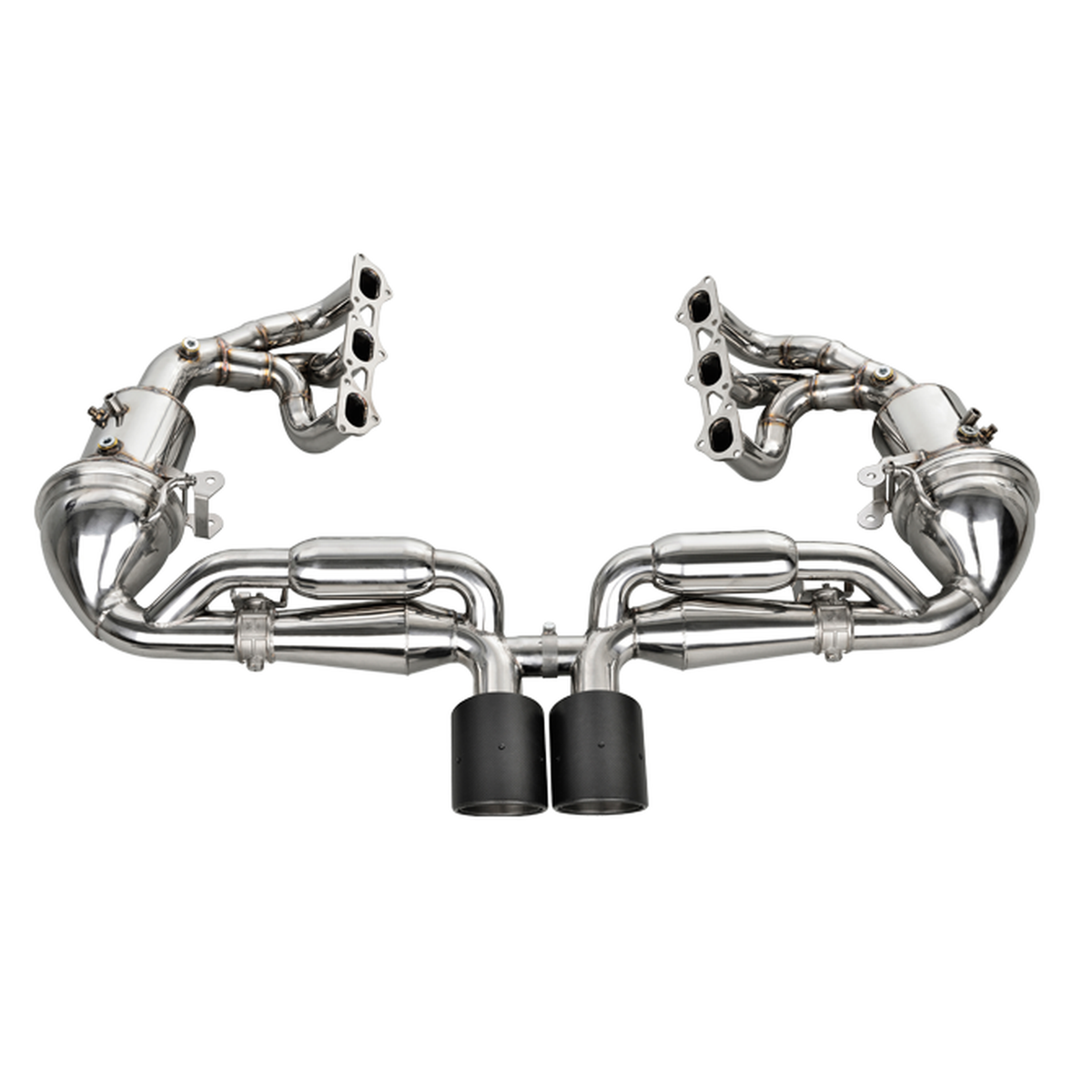 Muffler with manifold and catalytic converters, Valvetronic Porsche 992