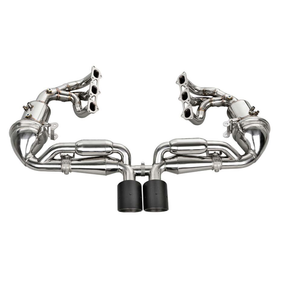 Muffler with manifold and catalytic converters, Valvetronic Porsche 992
