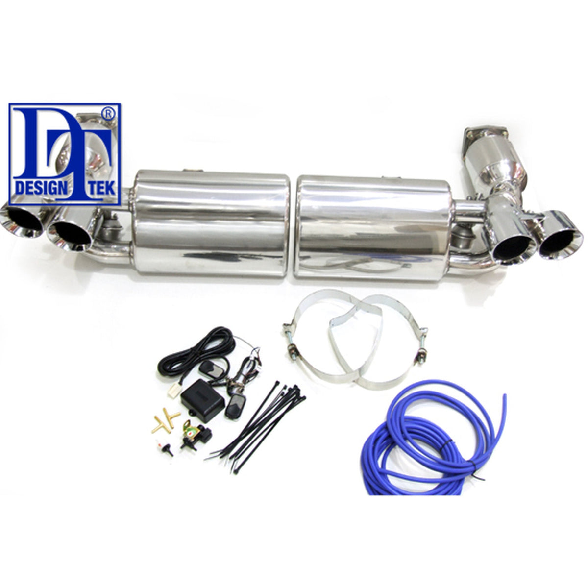 Sports Exhaust VALVETRONIC Porsche 997 Turbo with 200 SPORTS CELL CATS -DesignTek