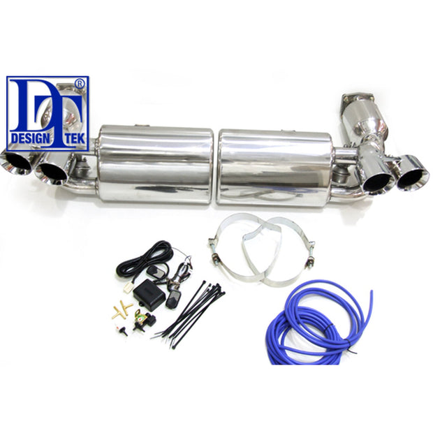 Sports Exhaust VALVETRONIC Porsche 997 Turbo with 200 SPORTS CELL CATS -DesignTek