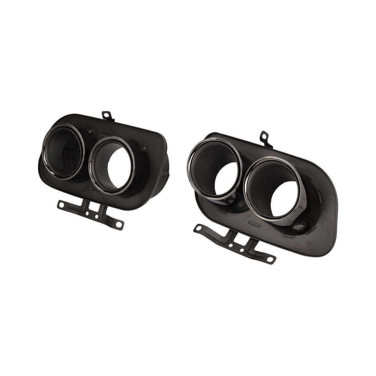 DesignTek Twin Round Design Exhaust Tips, Chrome .2 Porsche 992