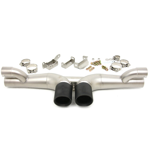Exhaust Muffler with Black Chrome Tailpipes Porsche 991 GT3 - DesignTek