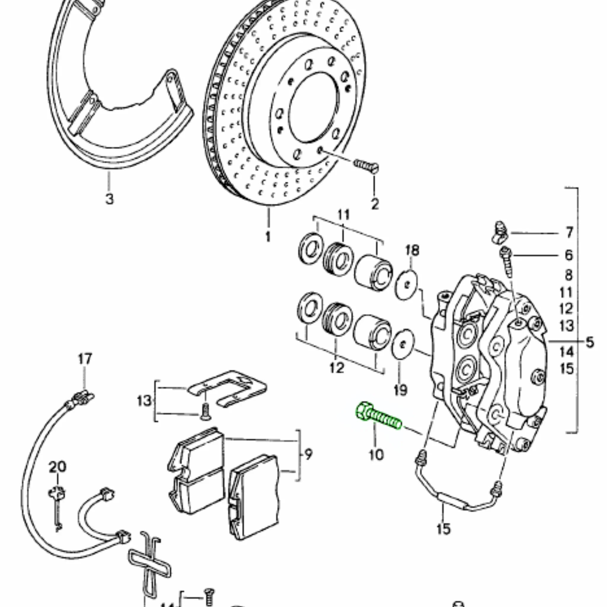 Bremssattel Schraube M12x1.5x38 Original Porsche_3