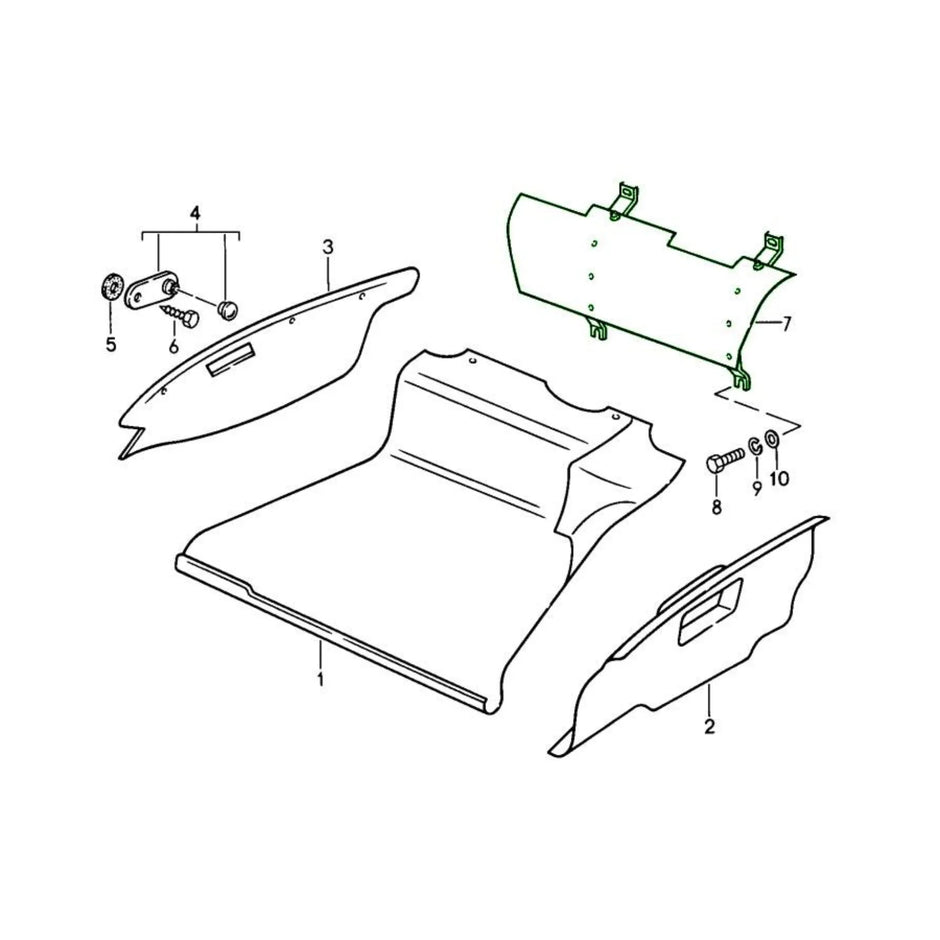 Gepäckraum Abdeckung Hinten Porsche 911 Coupé_3